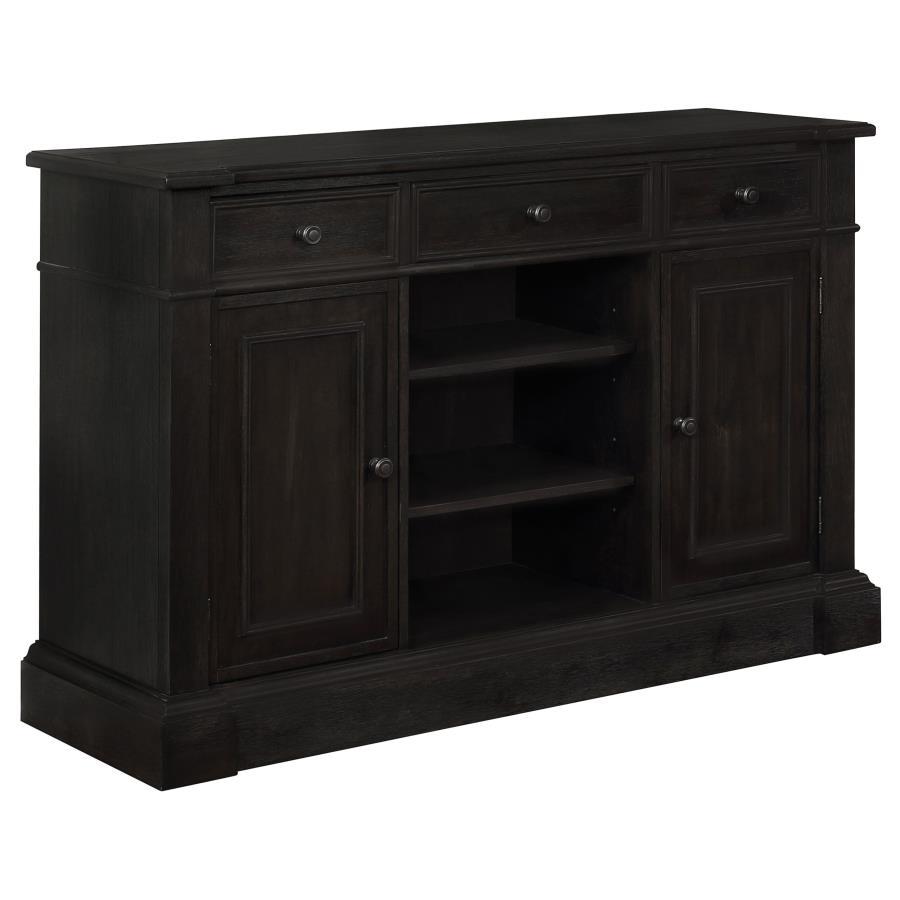 Phelps - 2 Door Sideboard Buffet Cabinet - Distressed Noir