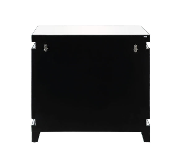 Lotus - 32" Console Cabinet - Mirrored & Faux Ice Cube Crystals