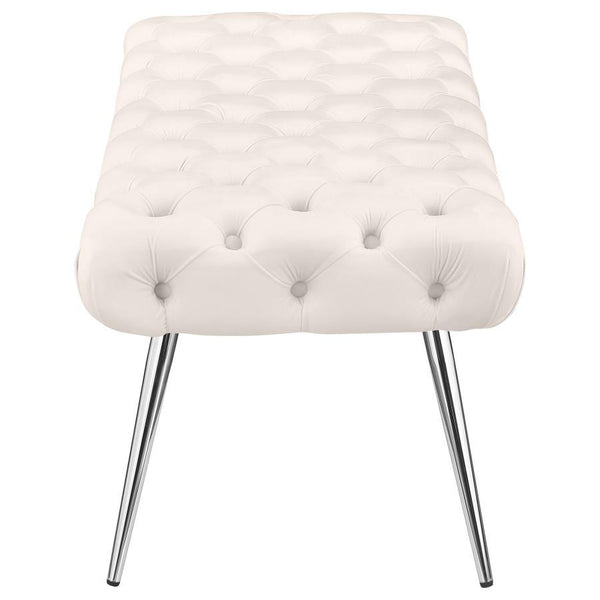 Ella - Upholstered Tufted Bench Metal Legs