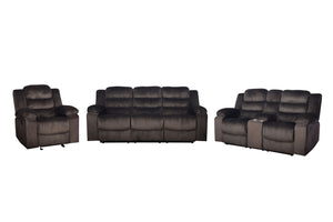 Willow - Reclining Sofa Set Dark Brown 3 Pc. Reclining Sofa, Loveseat, Recliner