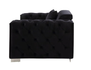 Trislar - Chair With Pillow (Same Lv01399) - Black Velvet