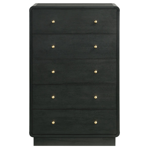 Cavelle - 5-Drawer Chest Of Drawers - Black