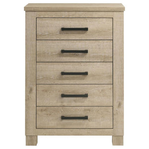 Oakglen - 5-Drawer Bedroom Chest Of Drawers - Weathered Oak
