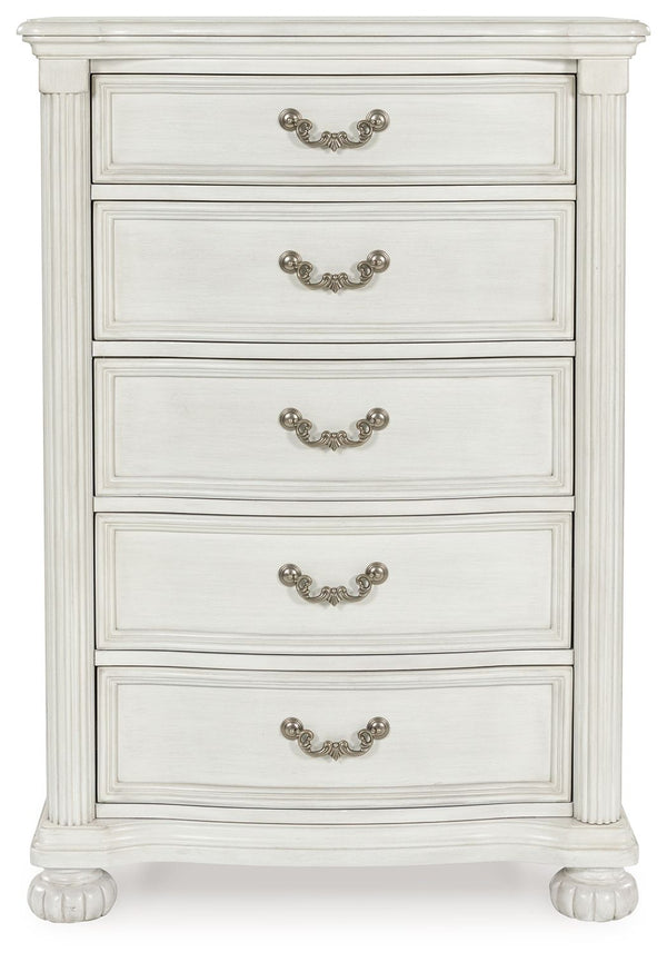 Montelaine - Antique White - Five Drawer Chest