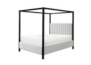 Adalyn - Canopy Bed White King