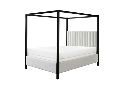 Adalyn - Canopy Bed White King