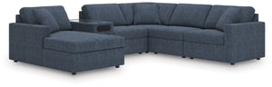 Modmax - Ink - Sectional Blue 6 Pc. Sectional With Audio System, Laf Corner Chaise