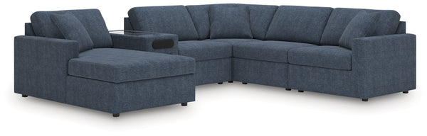 Modmax - Ink - Sectional Blue 6 Pc. Sectional With Audio System, Laf Corner Chaise