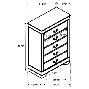 Louis Philippe - Five-drawer Chest