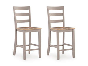 Harperfeld - Barstool (Set of 2) - Natural / Gray