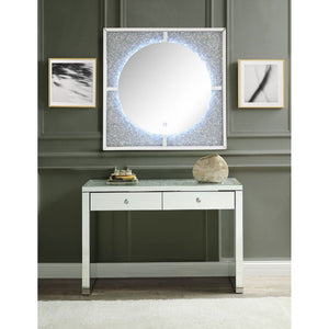 Noralie - 32"H Console Table - Mirrored & Faux Diamonds