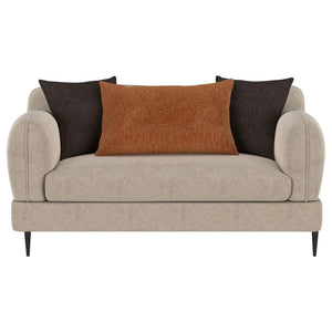 Jade - Chenille Upholstered Modern Track Arm Loveseat