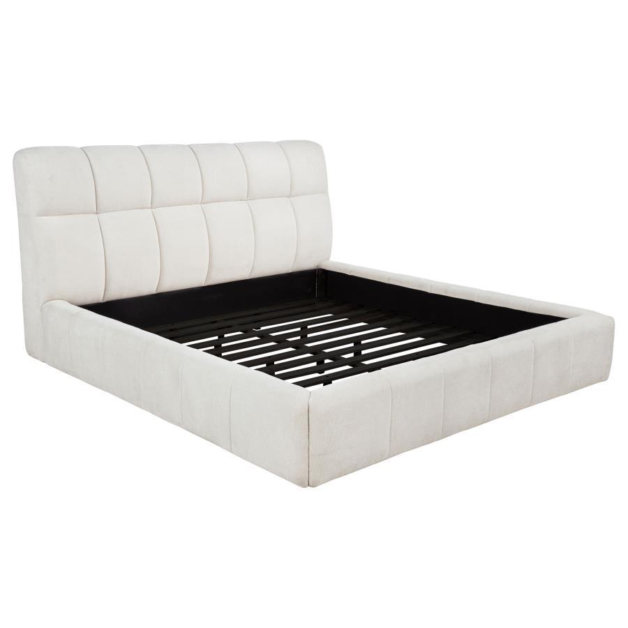 Nollet - Upholstered Platform Bed Beige King
