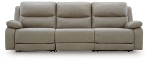 Narwhal Place - Reclining Sectional Beige 3 Pc. Power Reclining Sectional