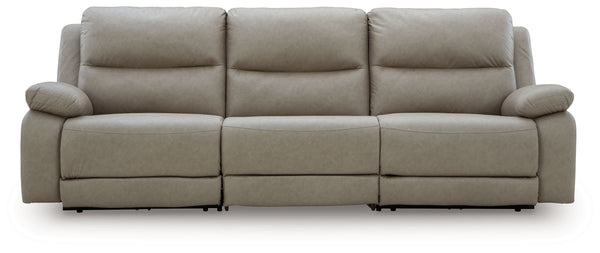 Narwhal Place - Reclining Sectional Beige 3 Pc. Power Reclining Sectional