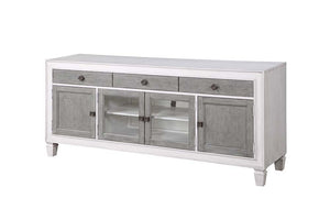 Katia - TV Stand - Rustic Gray & White Finish