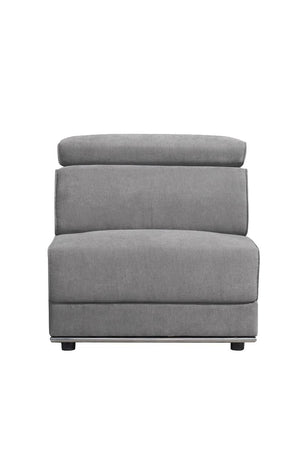 Alwin - Modular Armless Chair - Dark Gray Fabric