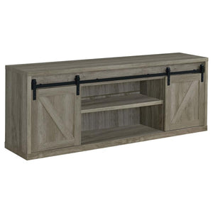 Brockton - 3-shelf Sliding Doors TV Console Gray 71"W x 16"D x 28"H