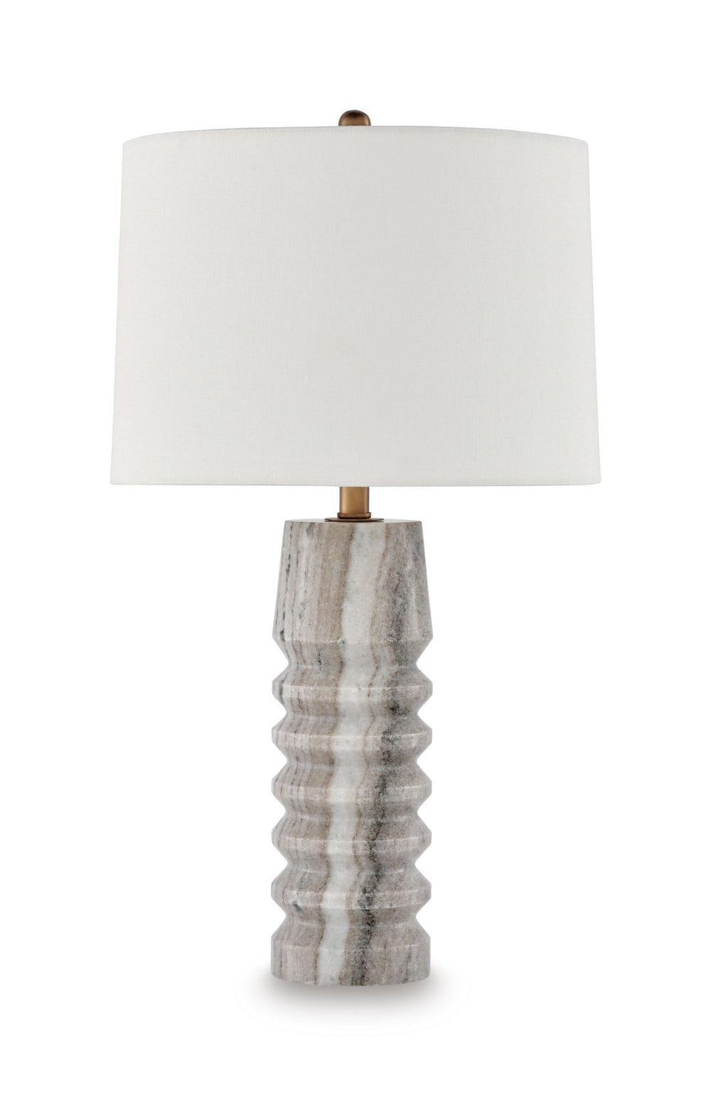 Desmont - Marble Table Lamp - White / Beige / Gray