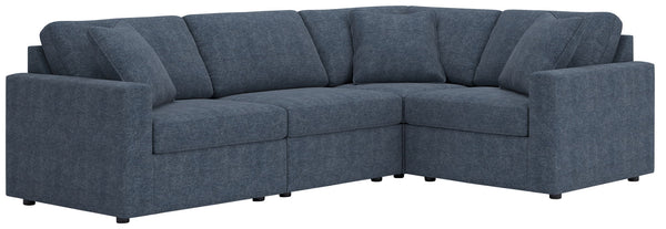 Modmax - Ink - Sectional Blue 4 Pc. Sectional With Laf Raf Corner Chairs And Wedge