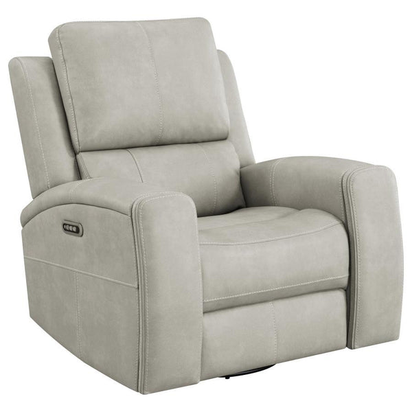 Brickston - Triple Power Swivel Glider Recliner Gray