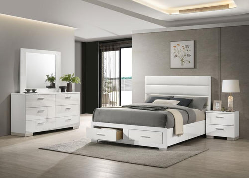 Felicity - Storage Bedroom Set - White White