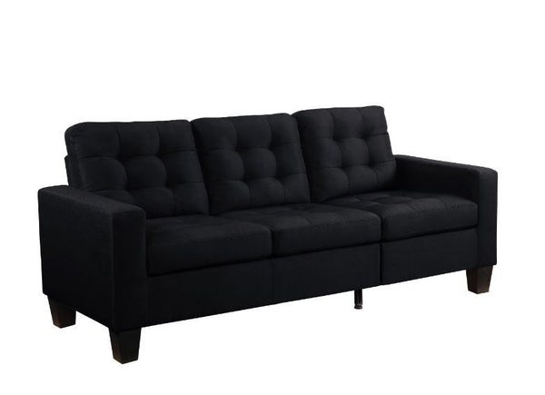 Earsom - Sofa & Ottoman Black