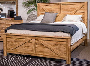 Maystonna - Crossbuck Panel Headboard Light Brown