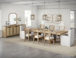 Escape - Dining Ladder Back Dining Chair (Set of 2) - Glazed Natural Oak / Mirage Mist