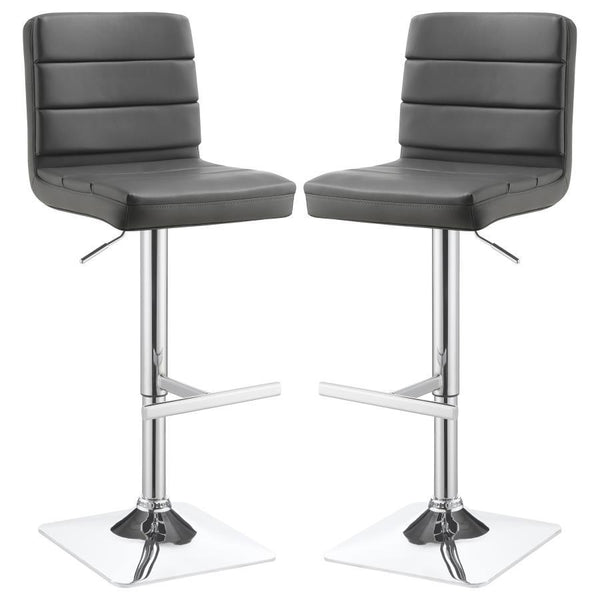 Bianca - Square Upholstered Adjustable Bar Stools (Set of 2)