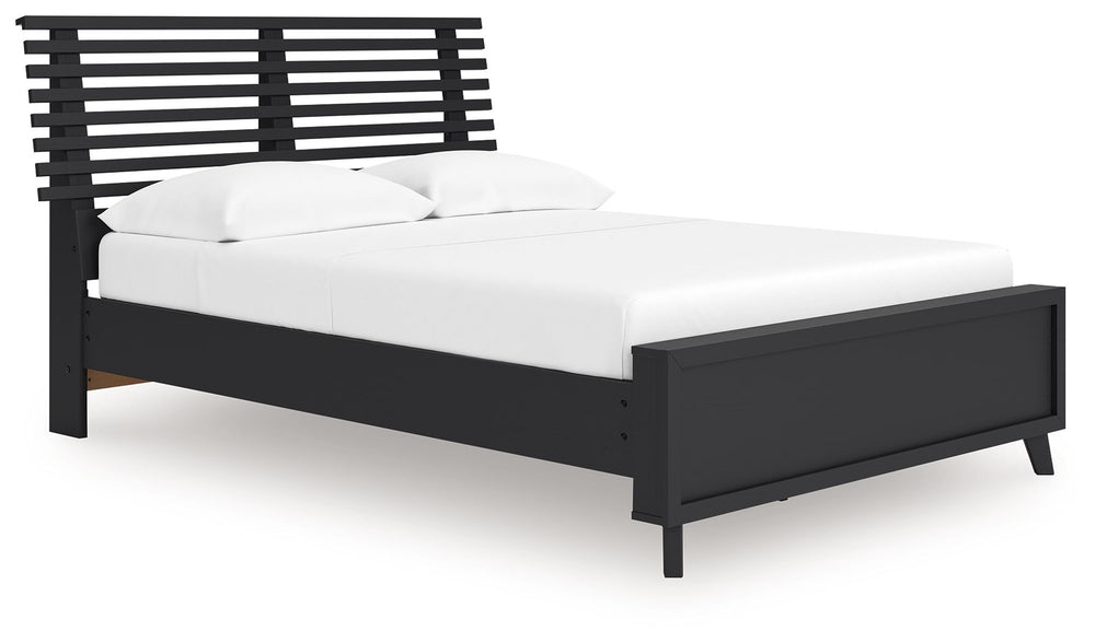Danziar - Slat Panel Bed Black
