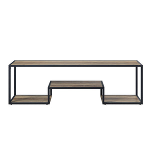 Idella - TV Stand - Rustic Oak & Black