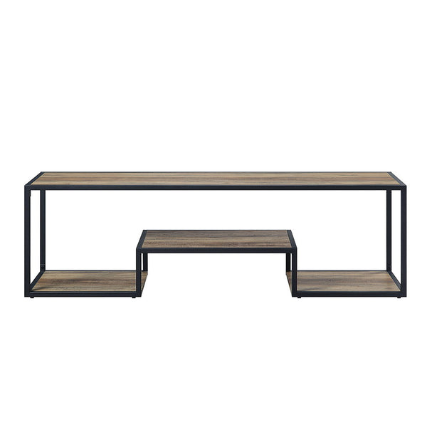 Idella - TV Stand - Rustic Oak & Black