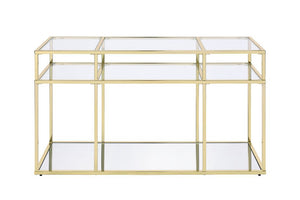Uchenna - Sofa Table - Clear Glass & Gold