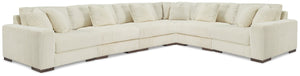 Lindyn - Sectional Beige 6 Pc. Sectional With 3 Armless Chairs