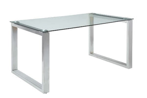 Abraham - Dining Table - Clear Glass Top & Chrome