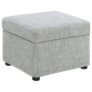 Winter - Upholstered Hydraulic Lift Top Storage Ottoman Gray