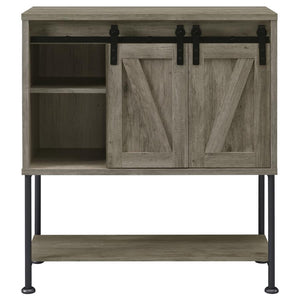 Claremont - Sliding Door Home Bar Wine Cabinet - Gray Driftwood