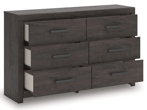 Prendonea - Charcoal - Six Drawer Dresser