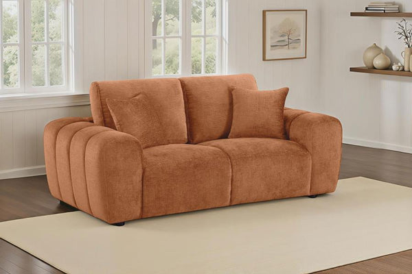 Burnett - Chenille Upholstered Wide Arm Loveseat