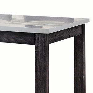 Yelena - Counter Height Table With Marble Top - Marble Top & Weathered Espresso