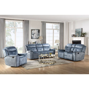 Mariana - Sofa (Motion) Silver Blue