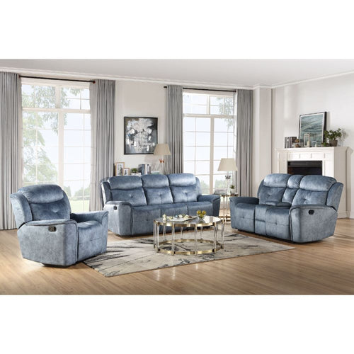 Mariana - Sofa (Motion) Silver Blue