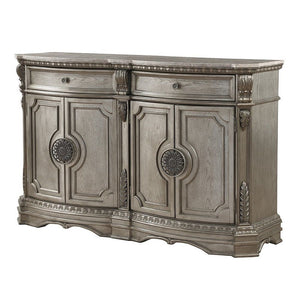 Northville - Server Antique Silver Marble Top