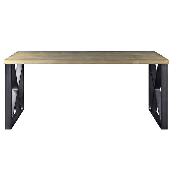 Jennavieve - Executive Writing Desk - Gold Aluminum