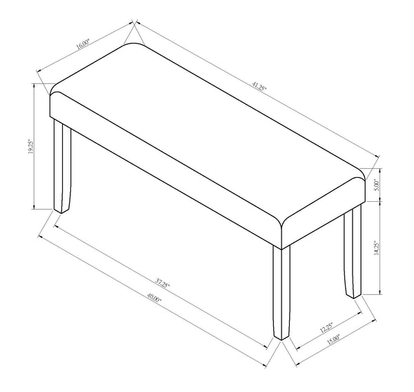 Jules - Bench - Charcoal / Gray