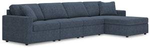Modmax - Ink - Sectional Blue 4 Pc. Sectional With Raf Corner Chaise