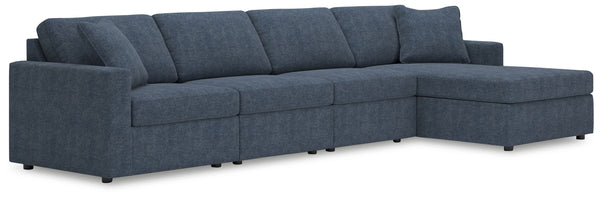 Modmax - Ink - Sectional Blue 4 Pc. Sectional With Raf Corner Chaise