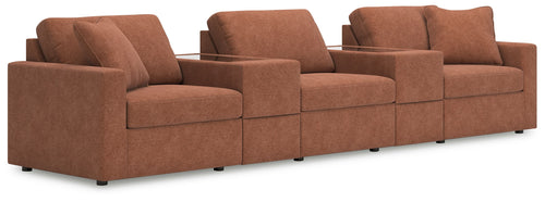 Modmax - Spice - Sectional Light Brown 5 Pc. Sectional With Storage Consoles