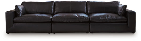 Emilia - Sectional Black 3 Pc. Sectional Sofa